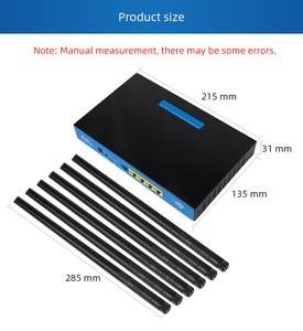 Routeur sans fil WiFi industriel universel avec emplacement pour carte SIM, <span class=keywords><strong>modem</strong></span> LTE FDD TDD 3G <span class=keywords><strong>4G</strong></span> 5G, double bande automatique 1200 Mbps, 4 ports LAN, CPE, 6 antennes SMA - Product Image 4