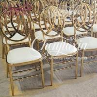 Chaises Chiavari de luxe en métal doré pour événements, empilables, design moderne, nouvelle collection 2026, vente en gros