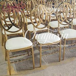 Sillas Chiavari Doradas de Lujo para Bodas y Eventos 2025, de Metal, Apilables, Diseño Moderno para Banquetes, Venta al por Mayor - Product Image 5