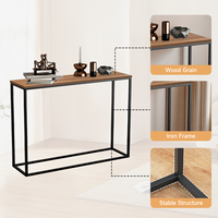 Meubles de salon industriels de producteur haut de gamme Table console en bois MDF avec pieds en métal