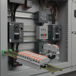 20 Pezzi Connettori Elettrici Grigi a Leva per Guida DIN, Connettori Premium Categoria Prodotto - Product Image 1