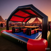 2025 NOUVELLE ARRIVÉE PERSONNALISÉE Arrière-cour Adulte NOIR et ROUGE Bar Gonflable Piscine Coloré Bar Gonflable Extérieur