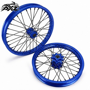 Juego de Ruedas de Aluminio CNC de 21" y 19" para EXC SXF SX XC MC <span class=keywords><strong>125</strong></span> 250 300 450 500 2003-2024, Llanta Negra, Buje Naranja, para Motocross y Dirt Bike - Product Image 2