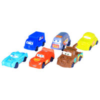 TOYBOLA Ensemble de voitures miniatures de dessins animés assorties pour enfants de 2 à 4 ans, échelle 1:50, collection de véhicules en plastique, emballé en BOPP