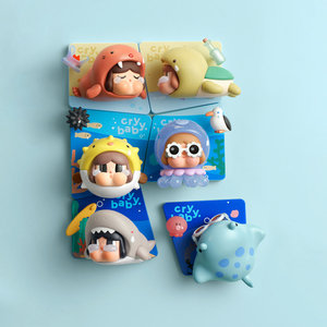 Auténtico POP MART CRYBABY Cry Me an Ocean, Imán para Refrigerador, Caja Sorpresa con Pegatinas Magnéticas, Nueva Colección 2026 - Product Image 5