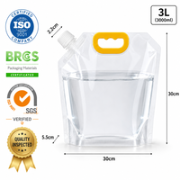 Pochettes souples à bec verseur personnalisées, épaissies, résistantes à la déchirure, en plastique, de haute qualité, pour liquides (jus, eau, shampoing) – 1L, 2L, 3L, 5L