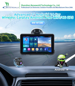 Application UI OEM 7'' sans fil CarPlay & Android <span class=keywords><strong>Auto</strong></span> - Écran tactile portable avec batterie 4000mAh, Mirror Link, commande vocale - Product Image 2