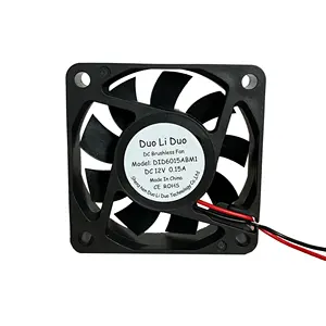 60mm 60x60x15 small fan heater cooling square dc 5v 12v 24v mini high velocity fan 2pin Silent brushless fan