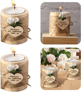 Bán Buôn Trang Trí Nội Thất Cổ Điển Phong Cách Nến Bằng Gỗ Chủ Sở Hữu Phòng Nhà Trang Trí Sinh Nhật Nguồn Cung Cấp Bên Kỳ Nghỉ Thủ Công - Product Image 3