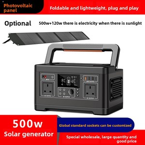 สถานีพลังงานแสงอาทิตย์แบบพกพาสำหรับใช้งานกลางแจ้ง 500W พร้อมแบตเตอรี่ลิเธียมไอออน จอแสดงผล LED ระบบป้องกัน BMS กล่องเก็บพลังงานแสงอาทิตย์ - Product Image 5