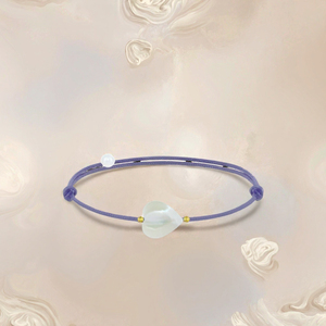 <span class=keywords><strong>LES</strong></span> <span class=keywords><strong>POULETTES</strong></span> BIJOUX-Bracelet à maillons et chaîne en nacre avec petit cœur-Classic-Violet - Product Image 3