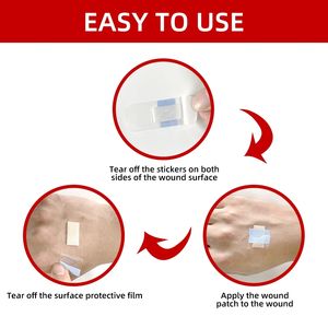 Carbou médical bandes imperméables plâtre 120 pièces PU Transparent bande aide adhésif pour plaie sport bain - Product Image 5