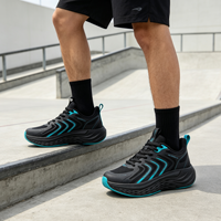Chaussures de course respirantes en maille pour hommes, semelle intermédiaire légère absorbant les chocs, chaussures de sport athlétiques antidérapantes et durables