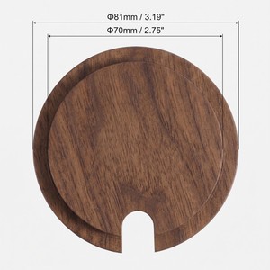 Tapa de madera WeWood de Vietnam con orificio para cuchara, cubierta redonda para taza, tapas de madera con muescas para tazas de café - Product Image 3