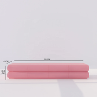 Meuble TV moderne en bois massif rose bébé, design nouveau, luxueux et écologique, avec 8 tiroirs pour salon, appartement et chambre à coucher