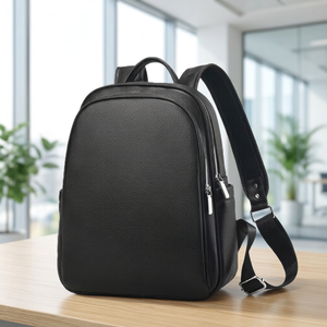 Women Casual <b>Leather</b> <b>Backpack</b> <b>Large</b> Capacity Daily Travel Rucksack With Multiple Pockets - Product Image 2