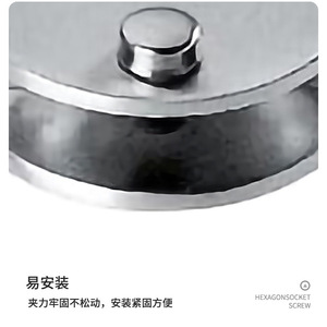 Curved Glass Clips Stainless Steel Screw In Bath <b>Hardware</b> Set Light Chromium Finish Frameless Shelf Support - Product Image 4