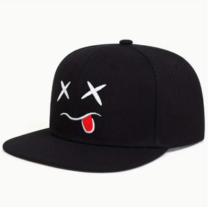 Viral 5 Styles Smile Embroidery Snapback Hat <b>Men</b> Women Hip Hop <b>Flat</b> Brim Baseball <b>Cap</b> Streetwear Sun <b>Cap</b> - Product Image 5