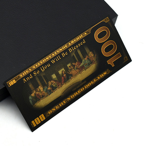 Banconota Bifacciale in Foglia d'Oro di <span class=keywords><strong>Gesù</strong></span> <span class=keywords><strong>Cristo</strong></span>, 100 USD, Oggetto da Collezione, Regalo Religioso, Decorazione Sacra Cristiana - Product Image 3