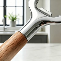 Décapsuleur de bouteille de bière en bois personnalisé pour mariage et fête, vente en gros