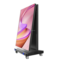 Écran d'affichage LED pliable 4K IP65 P1.86, support d'affichage numérique portable, signalisation numérique commerciale pour les événements publicitaires