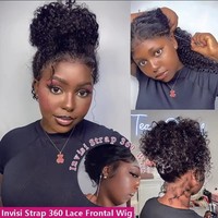 Perruque Humaine Invisible Transparente 360 Full Lace Front avec Cordon, Déjà Plaquée, Brute Vietnamienne, Onde Eau, Sans Colle