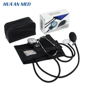 HUAAN दोहरी ट्यूबिंग के साथ प्रमाणित गुणवत्ता Esfingomanometro मैनुअल रक्त दबाव Tensiometro Aneroid रक्तदाबमापी स्टेथोस्कोप