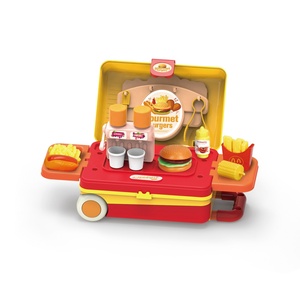 Set Giocattolo Cucina 4 in 1 per Bambini: Fast <span class=keywords><strong>Food</strong></span> con Patatine Fritte e Hamburger, Facile da Trasportare in Valigetta - Product Image 2
