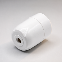 Portalámparas E27 Blanco, Plástico Resistente, Fácil Cableado, Cabezal de Lámpara Colgante para Iluminación Interior