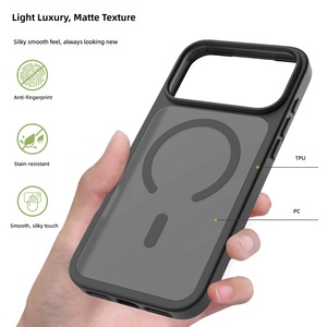 Étui de téléphone magnétique en TPU mat avec support magnétique antichoc et compatible avec la charge sans fil pour 17 Pro Max 16 15 14 1312,11 - Product Image 3