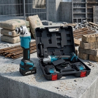Meuleuse d'angle sans fil industrielle haute puissance à batterie lithium 12 000 tr/min, portable, pour polissage et découpe, 4,0 Ah