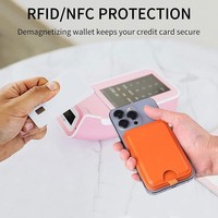 Échantillon Gratuit Portefeuille Magnétique Tendance pour Hommes Porte-Cartes de Crédit Aimant Puissant N52 Compatible Magsafe Support Téléphone Emplacements Cartes IC
