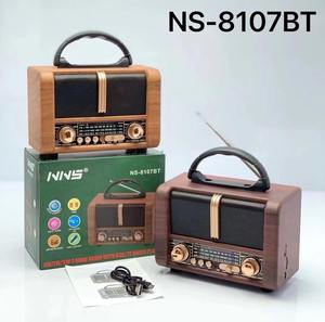 Factory Retro Wooden Radio AM FM SW Radio Portable Speaker with Handle for Outdoor Camping Home Decoration Portable Speaker - Product Image 4
