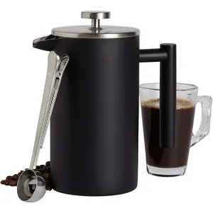 Custom Stainless Steel Double Wall Copper Coffee Insulated Presser French Press Maker/