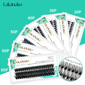 Lakanaku Cluster <b>Lashes</b> 20D 30D 40D 50D 60D 80D DIY Eyelash Extension <b>Kit</b> - Product Image 2