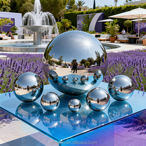 Özel boyut cilalı süs küre Gazing topu paslanmaz çelik bahçe ayna küre ev açık dekorasyon için - Product Image 4