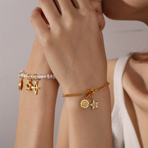 จี้รูปดาวพระจันทร์นางฟ้าหลากหลายรูปแบบ ชุบสแตนเลส สำหรับทำสร้อยคอ - Product Image 4
