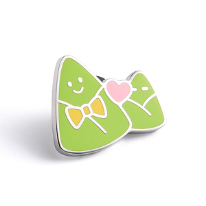 Customized Unique Design Zongzi Irregular Metal Souvenir Gift <b>Badge</b> - Product Image 1