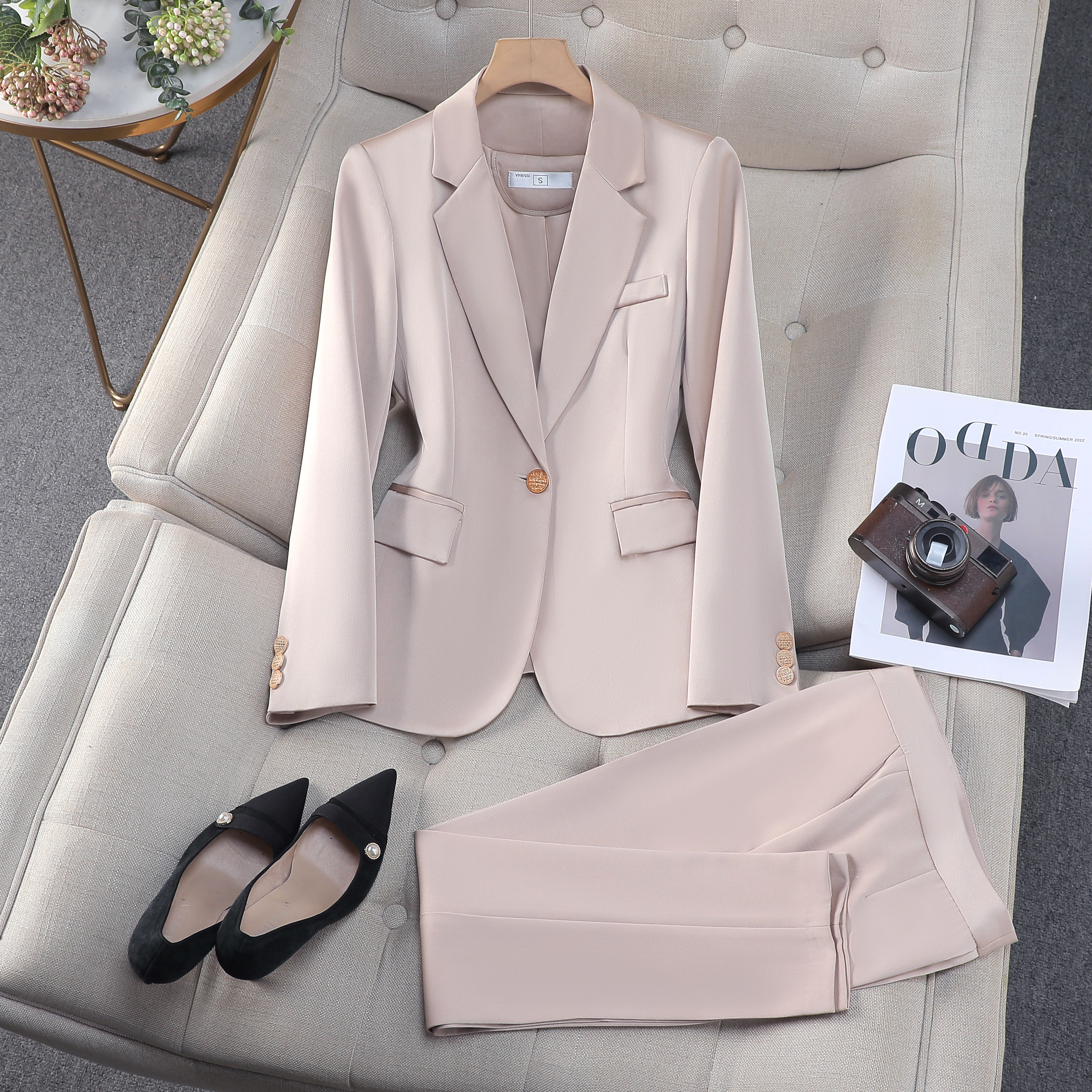 Cappotto+pantaloni albicocca