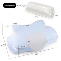 Oreiller ergonomique en mousse à mémoire de forme, soutien cervical réglable, soulagement des douleurs cervicales, pour le sommeil sur le côté, le dos ou le ventre, housse amovible