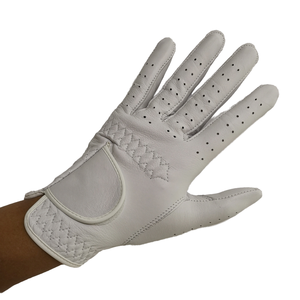 पुरुषों के प्रीमियम गोल्फ ग्लव नरम आरामदायक कैबेरेट्टा चमड़े के वेदरसोफर ऑफ ग्रिटी सफेद बाएं हाथ के खिलाड़ियों का गोल्फ दस्ताने - Product Image 1
