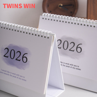 Calendrier de bureau à feuilles mobiles pour l'année scolaire 2026-2027, 18 mois, avec liste de tâches et notes