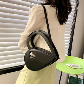 2025 National Fashion Vintage Cute Badge Lady Purse Handbag love Shape Special <strong>Peach</strong> <strong>Clutch</strong> Purse Creative PU Leather Sling <strong>Bag</strong> - Product Image 6