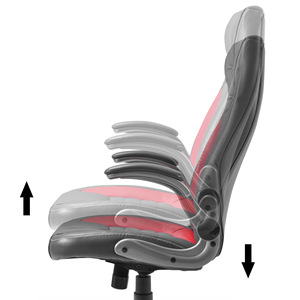 Silla de Oficina Ejecutiva Giratoria de PU, Ajustable en Altura, con Ruedas para Uso en Oficina, Modelos en Negro, Rojo, Azul y Gris - Product Image 1