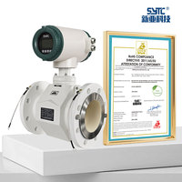 Medidor de Flujo Electromagnético con Revestimiento Cerámico de Alúmina 0.5% RS485 Modbus, Medidor de Flujo Magnético para Lodos de Minería con Brida IP68 OEM
