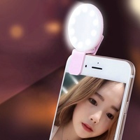Accessoires pour téléphone portable, éclairage LED pour selfie étanche en ABS+PC, pour diffusion en direct et utilisation avec caméra