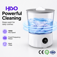 Lave-linge portable, mini lave-linge 1,5 L, pliable, avec écran numérique et panneau de commande, pour les dortoirs et le lavage quotidien