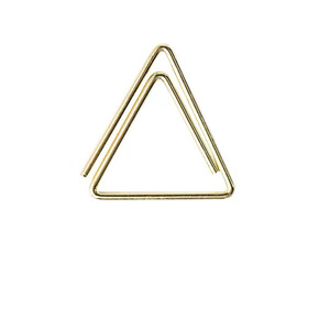 Clips en papier triangulaires noirs, clips en métal pour classeur, clips en papier dorés et argentés, clips pour notes - Product Image 2