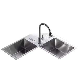Lavello da <span class=keywords><strong>cucina</strong></span> a mano moderno <span class=keywords><strong>unico</strong></span> in acciaio inossidabile, - Product Image 5
