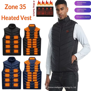 Chaleco Térmico USB para Hombre, 35 Zonas de Calentamiento con 4 Controles, Chaqueta Eléctrica sin Mangas para Invierno, Camping y Esquí al Aire Libre - Product Image 2